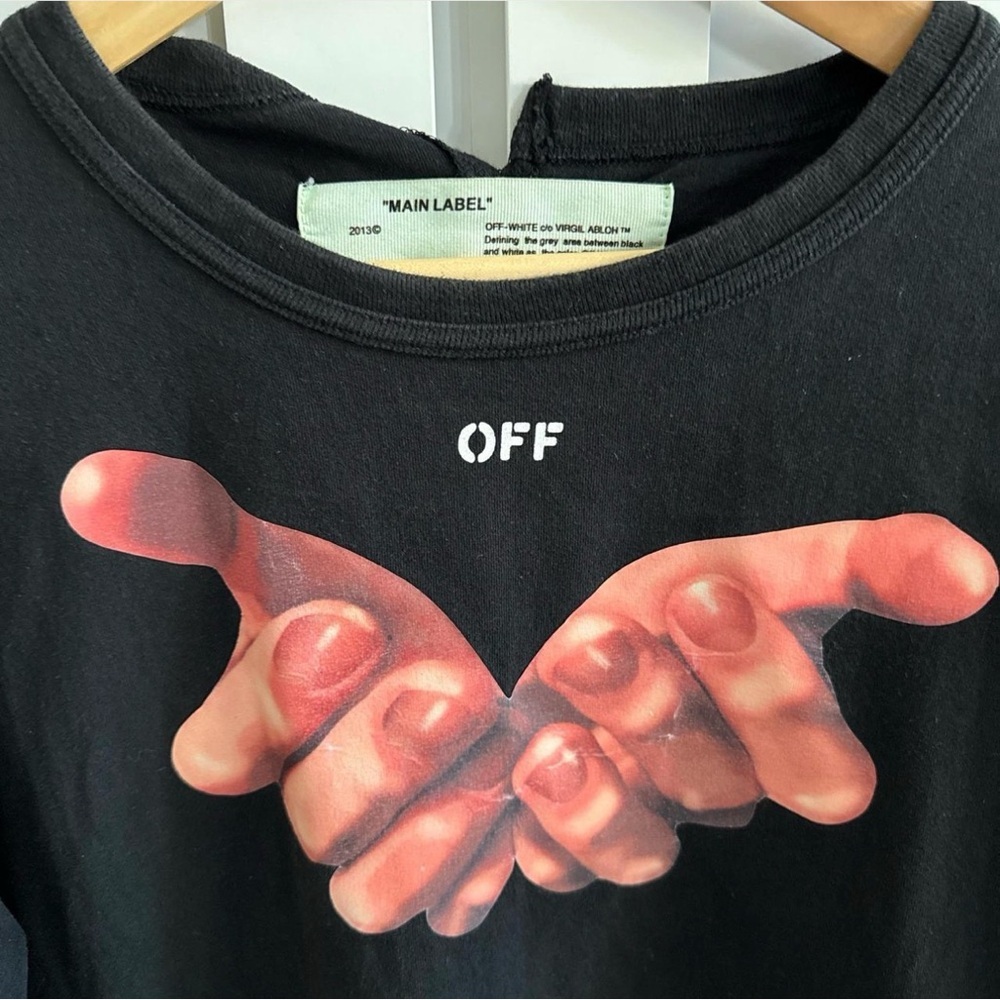 Off-White Black Short Sleeve Tee with Graphic Virgil - Picture 2 of 5
